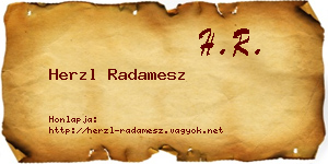 Herzl Radamesz névjegykártya